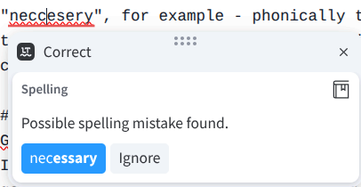 LanguageTool, correcting my spelling...